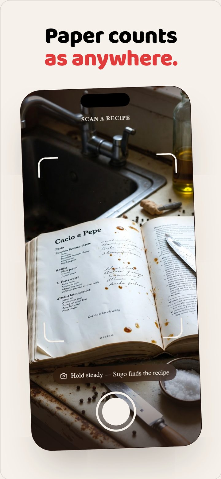 Photograph a cookbook page