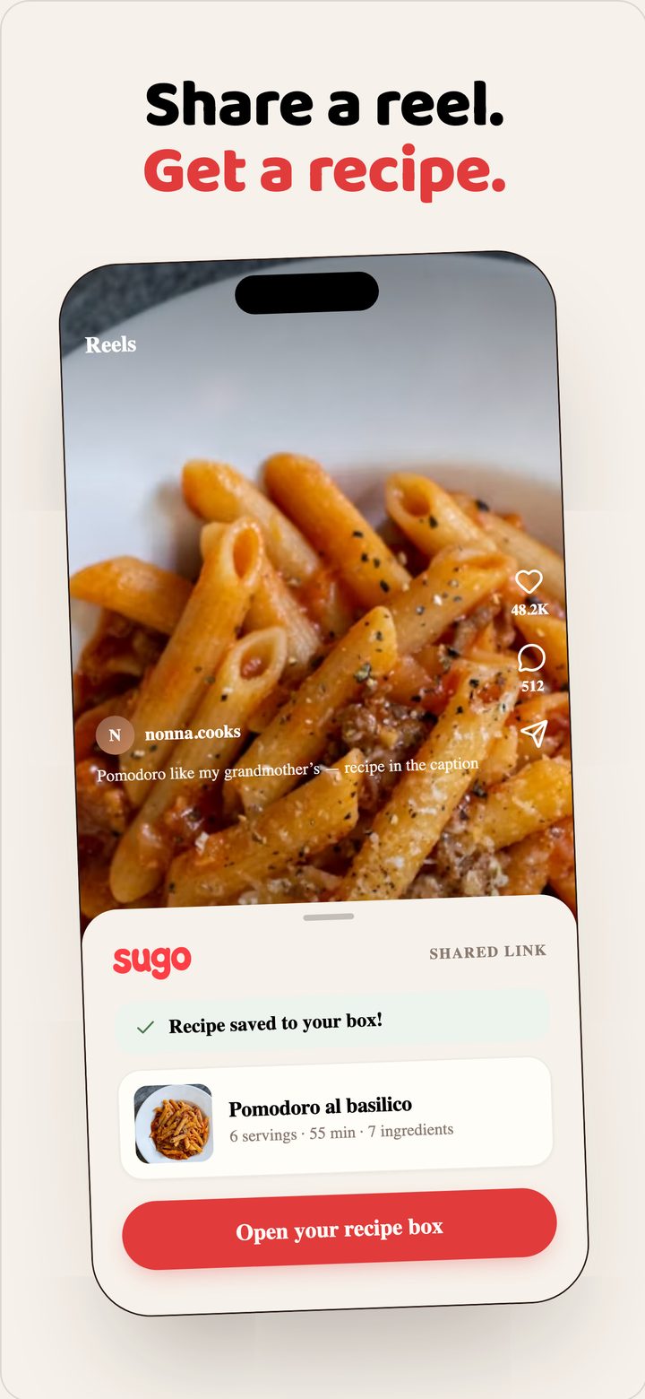 Share a reel, get a recipe